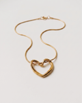 Aura Sculpted Gold Heart Necklace