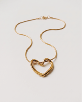 Aura Sculpted Gold Heart Necklace