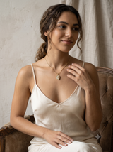 Vintage Bloom Tulip Pendant Necklace