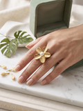 Jasmine Lustre Floral Pearl Ring