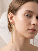 Modern Flora Chain Tassels Earrings