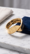Sculptural Brushed Gold Overlapping Cuff Bracelet