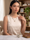 The Ocean Drop Pearl & Silver Chain Necklace
