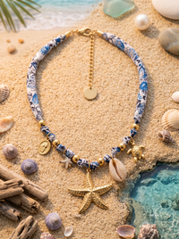 Oceanic Charm Fabric Necklace