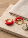 Amara Two-Tone Enamel Hoop Earrings