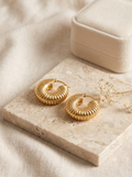 Chunky Vintage Croissant Hoop Earrings