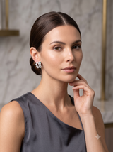 Mystic Viper Rhinestone Stud Earrings