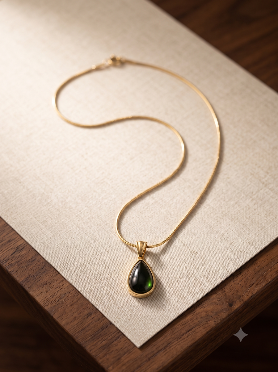 The Emerald Drop Necklace