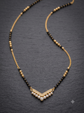 Elegant V-Shaped Pearl Drop Mangalsutra