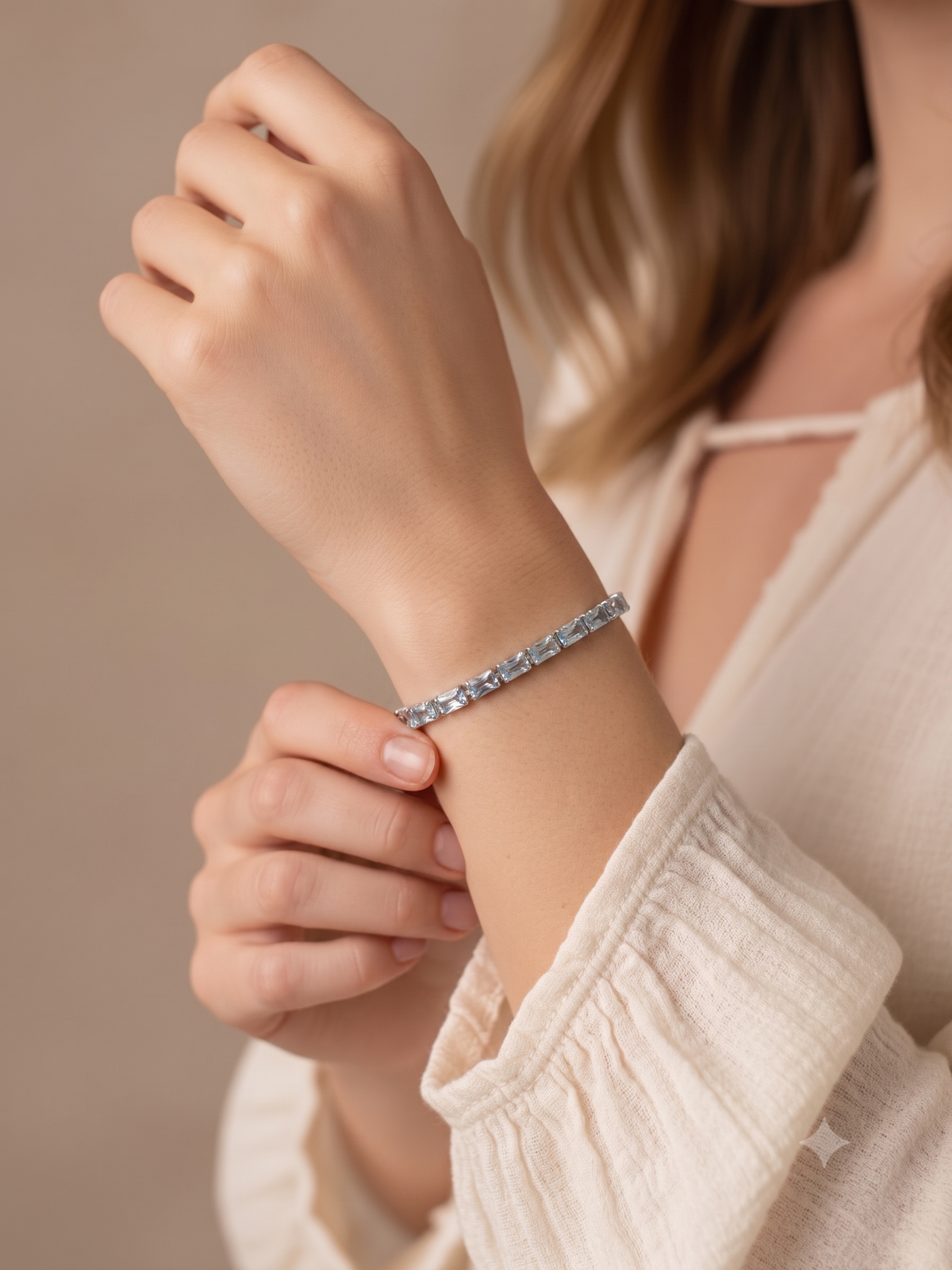 The Azure Emerald-Cut Tennis Bracelet