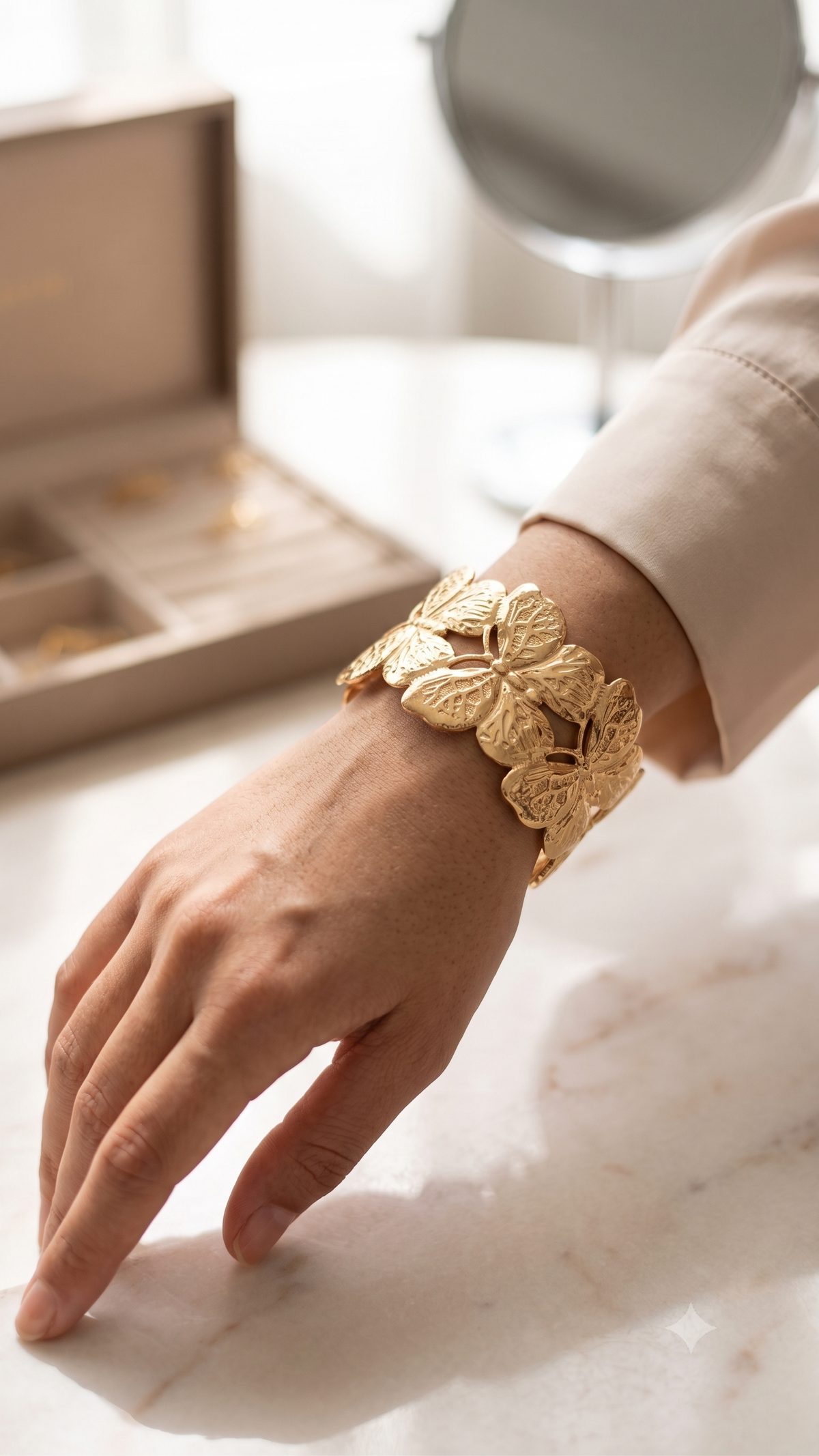 The Aurelia Golden Butterfly Cuff