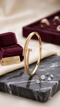 Gold Diamond Wrap Bangle Bracelet