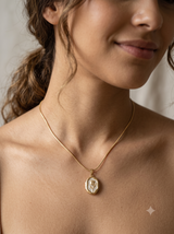 Vintage Bloom Tulip Pendant Necklace