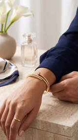 Gold Diamond Wrap Bangle Bracelet