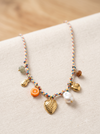 Boho Summer Fruit & Pearl Braided Charm Necklace