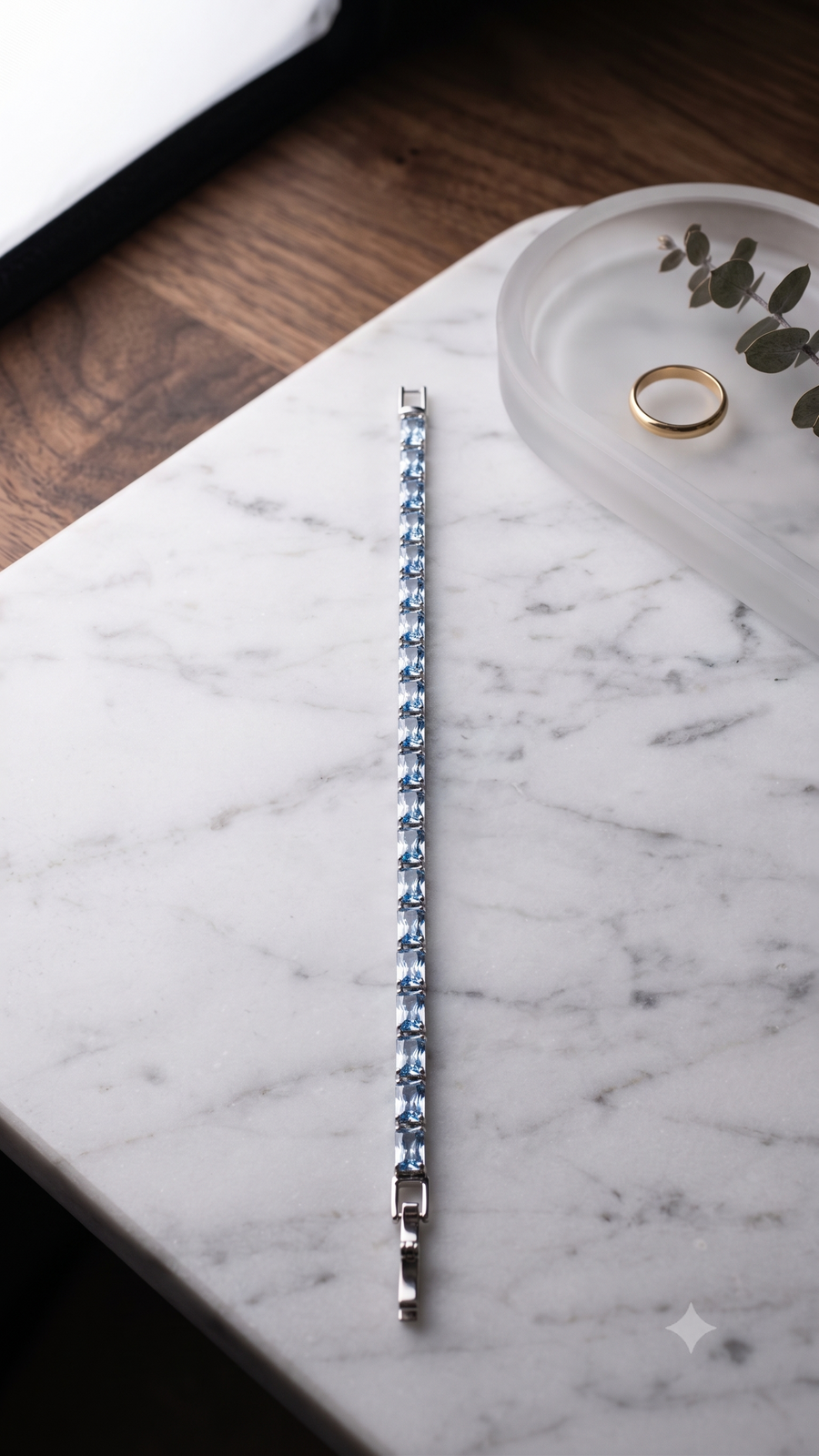 The Azure Emerald-Cut Tennis Bracelet
