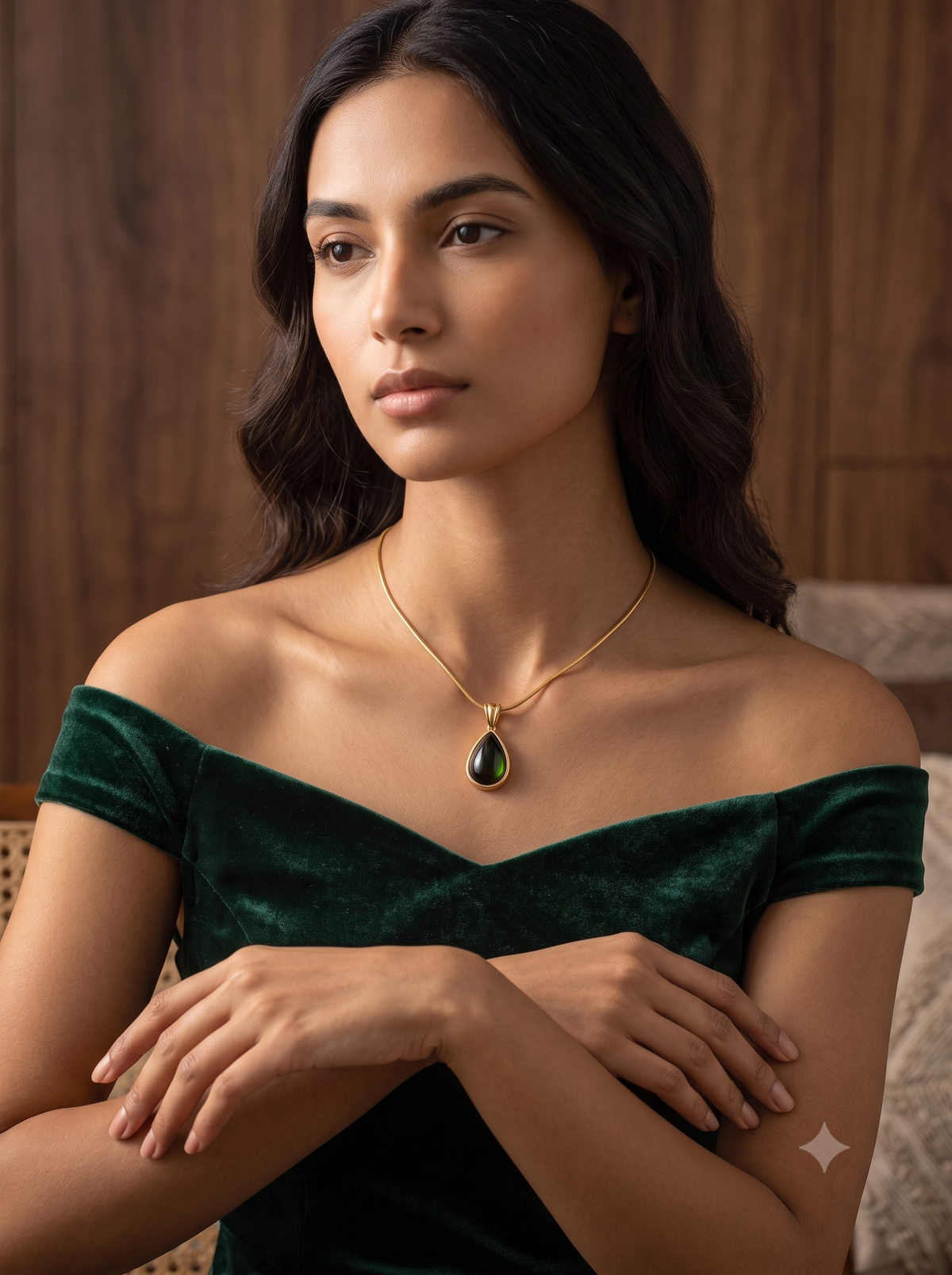 The Emerald Drop Necklace