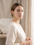 Modern Flora Chain Tassels Earrings