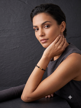 The Midnight Onyx & Gold Barrel Bracelet