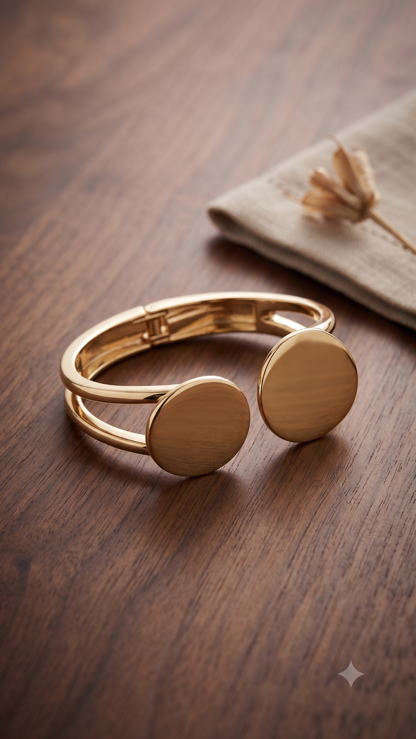 Lumina Modern Architectural Cuff Bracelet