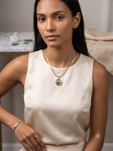 The Serene Sea Dolphin Gold-Plated Chain Pendant