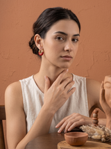 Amara Two-Tone Enamel Hoop Earrings