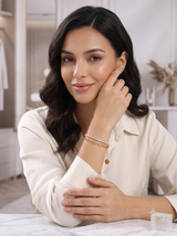 Dual-Layer Crystal Tennis & Paperclip Chain Bracelet