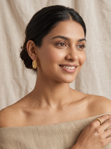 Chunky Vintage Croissant Hoop Earrings