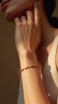 Lumina Red Stone Vine Tulip Bracelet