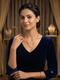 Elegant V-Shaped Pearl Drop Mangalsutra