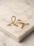 Aurelia Minimalist Ribbon Twist Earrings