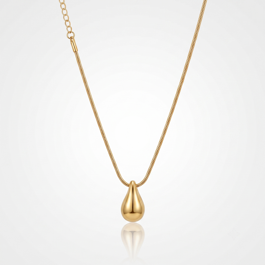 Minimalist Gold Dewdrop Necklace