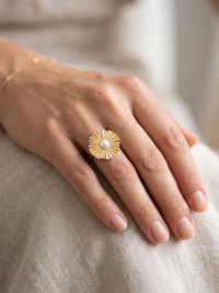 The Vintage Medallion Pearl Ring